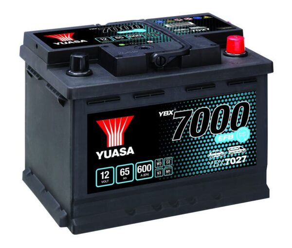 YUASA - 027 7000 Series EFB Start Stop Battery - 4 Year Warranty