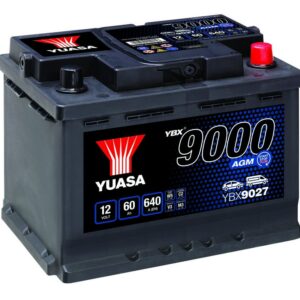 YUASA - 027 9000 Series AGM Start Stop Plus Battery - 4 Year Warranty
