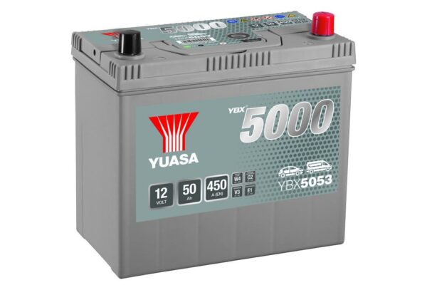 YUASA - 053 5000 SERIES SILVER HIGH PERFORMANCE BATTERY - 5 YEARS WARRANTY