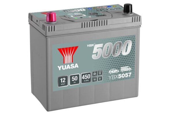 YUASA - 057 5000 Series Silver High Performance Battery - 5 Years Warranty