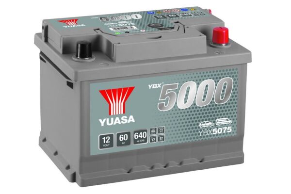 YUASA - 075 5000 Series Silver High Performance Battery - 5 Years Warranty