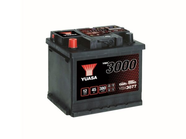 YUASA - 077 3000 Series SMF Battery - 4 Year Warranty
