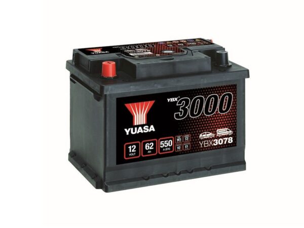 YUASA - 078 3000 Series SMF Battery - 4 Year Warranty