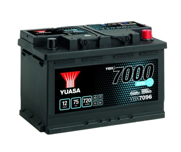 YUASA - 096 7000 Series EFB Start Stop Battery - 4 Year Warranty