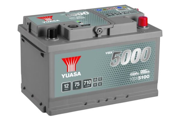 YUASA - 100 5000 Series Silver High Performance Battery - 5 Years Warranty