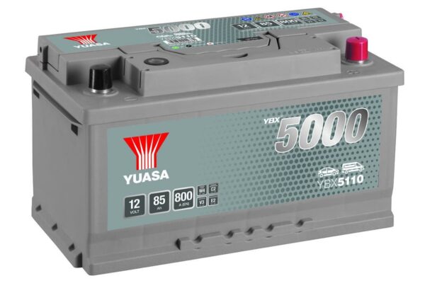 YUASA - 110 5000 Series Silver High Performance Battery - 5 Years Warranty