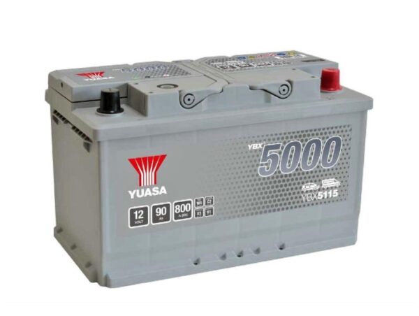 YUASA - 115 5000 Series Silver High Performance Battery - 5 Years Warranty