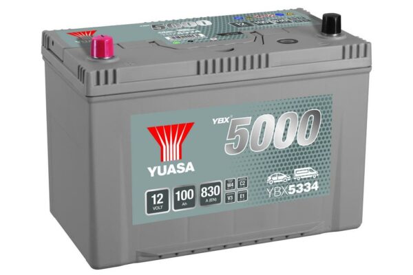 YUASA - 334 5000 Series Silver High Performance Battery - 5 Years Warranty