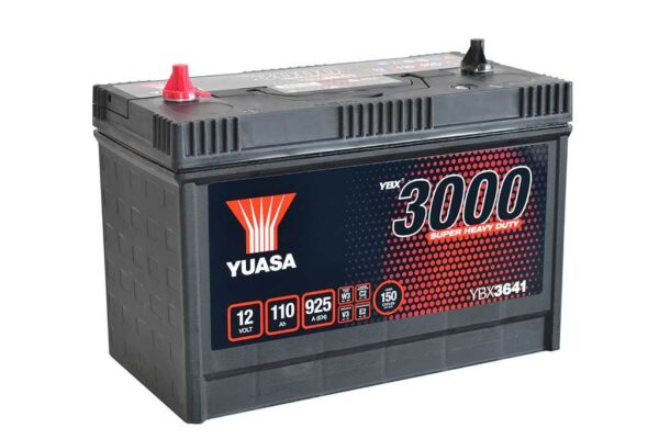 YUASA - 641 3000 Series Super Heavy Duty SMF Battery - 4 Year Warranty