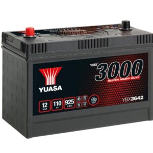 YUASA - 642 3000 Series Super Heavy Duty SMF Battery - 4 Year Warranty