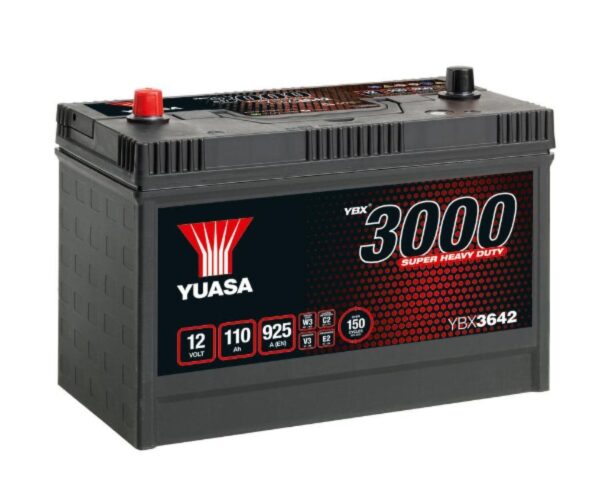 YUASA - 642 3000 Series Super Heavy Duty SMF Battery - 4 Year Warranty