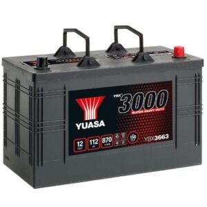 YUASA - 663 3000 Series Super Heavy Duty SMF Battery - 4 Year Warranty