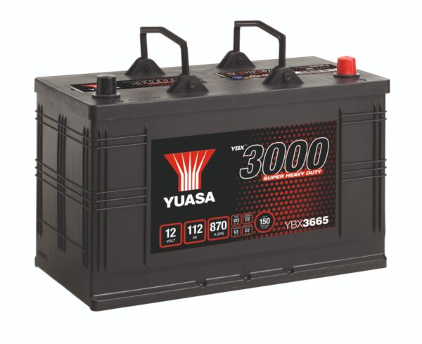 YUASA - 665 3000 Series Super Heavy Duty SMF Battery - 4 Year Warranty