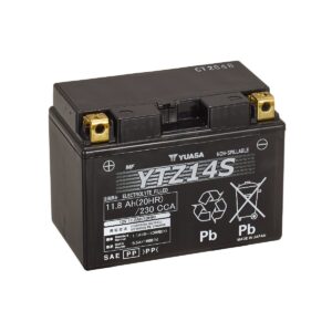 YUASA - Ytz14S (Wc) 12V High Performance Mf Vrla Motorcycle Battery - 1 Year Warranty